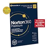 Norton 360 Premium 2022 | 10 Geräte | Antivirus | Unlimited Secure VPN & Passwort-Manager | 1 Jahr | PC/Mac/Android/iOS | Aktivierungscode in Originalverpackung