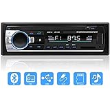 Autoradio Bluetooth, 1 DIN Auto Stereo FM Radio/ EQ / USB / TF / SD / AUX - Unterstützung MP3-Multimedia Audio-Receiver 1 DIN MP3 Player mit Fernbedienung