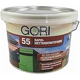 GORI 55 Rapid-Wetterschutzfarbe 800 Schneeweiss, 2,50 Liter