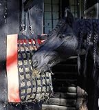 Harry's Horse Heusack Heutasche Heunetz ORANGE Futtertasche Futtersack Heubeutel mit vielen Freßöffnungen, Starke Ausführung groß Breite: 52 cm, Höhe: 70 cm, Tiefe: 17 cm