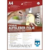 SKULLPAPER® Klebefolie transparent zum aufkleben und selbst gestalten - für Inkjet Tintenstrahldrucker (A4-10 Blatt)