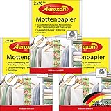 Aeroxon - Mottenpapier - 3x20 Stück - gegen Motten, Käfer und Larven - Mottenschutz für ihre Kleidung im Kleider-Schrank