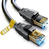 Cat-8-Ethernet-Kabel, 0,5 m, 2 m, 5 m, 6 m, 9 m, 12 m, 15 m, 18 m, 30 m, robustes High-Speed-Internet-Netzwerkkabel, professionelles LAN-Kabel, abgeschirmtes Kabel, für Innen- und Außenbereich(2M)