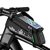 ROCKBROS Fahrrad Rahmentasche Fahrradtasche Wasserdicht Handytasche Touchscreen für Handys bis zu 5,8' iPhone X XS Max 7 8 Plus Galaxy S9 Note7