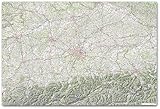 J.Bauer Karten Bayern Süd (München, Oberbayern, Niederbayern und Schwaben) Regionalkarte, 120 x 80 cm