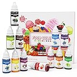 Farbe Flüssige Set Konzentrierte Liquid Coloring Set Lebendiger farbstoff Für Kuchen Backen Kekse Macaron 12pcs 10ml
