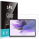 LϟK 2 Stück Panzerglas für Samsung Galaxy Tab S7 FE 5G 2021 / S7 + / S7 Plus 12,4 Zoll Schutzfolie - Folie 9H Härte Blasenfrei Kratzfest Fingersensor HD Klar Glas Displayschutzfolie