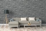 Selbstklebende Tapete Steinoptik Grau Schwarz A.S. Création The Wallcover 385891 3D 8,40x0,53m Made in Germany