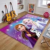 Die Eiskönigin-Fußmatte Für Kinder, Spielmatte, Cartoon-Anna-ELSA-Matte, Süße Küchenteppiche, Schlafzimmerteppiche, Dekorative Treppenmatten 160x230cm