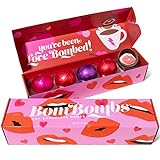 Thoughtfully BomBombs Kakao-Bomben Set - Leckere Schokokugeln mit Schoko-Erdbeer Geschmack & Kuss-Marshmallows