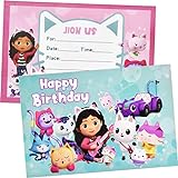 Einladungskarten Kindergeburtstag - simyron 12 pcs Einladungskarten Kindergeburtstag Kompatibel Mit Die Mädchen Jungs Geburtstag