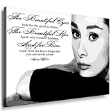 Kunst auf Leinwand `Audrey Hepburn` Bild fertig auf Keilrahmen ! Pop Art Gemälde Kunstdrucke, Wandbilder, Bilder zur Dekoration - Deko. Film/Movie/Tv Stars Kunstdrucke