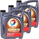 3x 5 Liter (15L) TOTAL Quartz 9000 Energy 5W-40 Motoröl 5W40