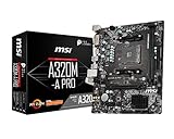 MSI Mainboard AM4 Micro ATX AMD A320 A320M-A PRO, AMD, Athlon, AMD Ryzen, DDR4-SDRAM, DIMM, 1866, 2133, 2400, 2667, 2933, 3200 MHz