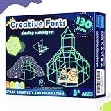 Tiny Land DIY Höhle Kinder Konstruktionsspielzeug - Im Dunkeln Leuchtendes, Outdoor Spielzeug für 5+ ahre alt Junge & Mädchen - 130PCS Kreatives Bauset Für Kinder Höhle Bauen I
