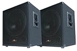 E-Lektron 2X 600W DJ PA Subwoofer Boxen Paar - 15' Passiv Bass Lautsprecher SUB-P38