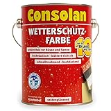 Consolan Wetterschutzfarbe, 2,5 Liter, schwedenrot