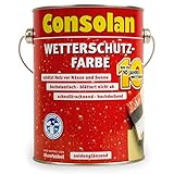 Consolan Wetterschutzfarbe, 2,5 Liter, schwedenrot