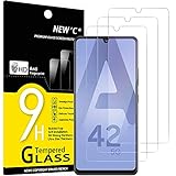 NEW'C 3 Stück, Panzer Schutz Glas für Samsung Galaxy A42 5G, Galaxy M12, Frei von Kratzern, 9H Härte, HD Displayschutzfolie, 0.33mm Ultra-klar, Ultrabeständig