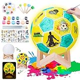 Fussball Geschenke Jungen: Geschenk Junge 5-6-7-8-9-10 Jahre Basteln Mädchen 6 7 8 9 10 Jahre Bastelset Kinder Spielzeug Ab 4-12 Jahre Jungen Mädchen Fußball Nachtlicht Malset für Kinder Zimmer Dek