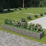 Gabionen 450×90×50 cm,Steinkorb, Steingabione, aus rostfreiem verzinktem Stahl, verwendet als Gartendeko, Robuste Drahtkörbe für Steine zur individuellen Gartengestaltung