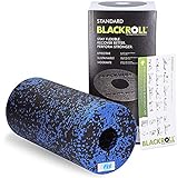 Fit for Fun Blackroll, professionelle Massagerolle, lockert Muskeln & Bindegewebe, Faszienrolle zur Selbstmassage, mittlere Härte, inkl. Trainingsanleitung, schwarz-blau, 30 x 15 cm