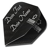 3Dglas Carbon Dart Flight mit Gravur | Text oder Logo | Das Geschenk für Dartspieler
