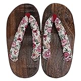 Chtom 1 Paar rote Kinder japanische Holz Traditionelle Kimono Geta Sandalen Clogs Hausschuhe Sandalen Japanische Kimono Schuhe (Color : Pink, Size : 11.5)