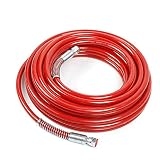 DGKLNDSY 1/4 '' 15 m Airless-Farbspritzpistole Airless-Spritzgerät Hochdruckschlauch Farb Sprüher Lackier Spritzpistole Schlauch (Rot)