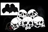 Airbrush Schablone für Schädel Skullhaufen - Totenköpfe - Skull's Kopf