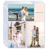 Fotoalbum-Nachfüllseiten für 3-Ringbinder, ultraklare Fotohüllen für 360 Bilder, doppelseitige 3 Taschen, Fotoseiten mit Memo-Schlitz, Fotoblattschutz für Fotos und Postkarten, 60 Stück
