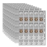 PAIYULE 12 Blatt Münzsammlungsseiten, Münztaschenseite mit 360 Taschen, Münzordner-Einsteckhüllen mit Standard-9-Loch für Münzalbum. Aufbewahrungshalter für Währungen (30 Fächer)