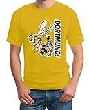 Dortmund Fan Shirt mit Biene - T-Shirt M Gelb