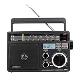 WUBAILI Tragbarer Radio FM AM SW Radio Empfänger mit digitalem MP3-Player lauter Lautstärke großer Lautsprecher und Griff für Zuhause Garage