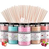 Misskandy®, Zuckerwatte Zucker (Farbstoffe ohne Azofarbstoffe) / Charge (5 * 300Gr)= 1,5kg/Erdbeere, Apfel, Marshmallow, Cola, Himbeere/zuckerwattemaschine zucker/Aromazucker + 50 Stäbchen (Free)