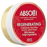 Absolei Ringelblumensalbe, natürliche Salbe für Verbrennungen, Wunden und Schnittwunden mit Aloe Vera und Johanniskraut, 40 ml