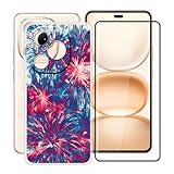 YQINHHME Handyhülle für Honor Power/DVD-AN00 (6.78 Zoll) + Gehärtetes Glas Schutzfolie, Stoßfest Silikon Schutzhülle Tasche Ultradünne weiches TPU Case Hülle für Honor Power/DVD-AN00 - Wunderschö