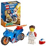 LEGO 60298 City Stuntz Raketen-Stuntbike, Set mit schwungradbetriebenem Motorrad und Rocket-Racer-Minifigur, Spielzeug für Jungen und Mädchen