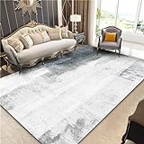 AU-OZNER Schlafzimmer teppiche Grau-weißer Teppich, pflegeleichter, feuchtigkeitsbeständiger, hochwertiger und Warmer Teppichteppich eingangsbereich,cremefarben,180x280cm