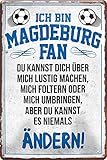 schilderkreis24 - Blechschilder ICH Bin MAGDEBURG Fan Metallschild für Fußball Begeisterte Geschenkidee 20x30