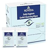 Hygienische Augenlid- und Wimperntücher, für Blepharitis und juckende Augen, Box mit 60 einzeln verpackten Wimperntüchern, natürlicher Make-up-Entferner und täglicher Reiniger