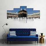 Generisch 5 Teile Die heilige Kaaba Malerei Tuch Plakat Wanddekoration, Wandkunst Druckset (Rahmenlos)