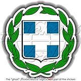 Griechische Wappen Abzeichen Wappen Hellas hellenischen 97 mm (9,7 cm) Vinyl Bumper Aufkleber, Aufkleber