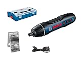 Bosch Professional Akkuschrauber Bosch GO (inkl. 25-tlg. Bit-Set, USB-Ladekabel, Ohne Ladekabeladapter, L-BOXX Mini) - Amazon Exclusive Set S