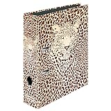 Herlitz 50036554 Ordner maX.file, A4, 8cm, Motiv: Leopard, 1 Stück mehrfarbig
