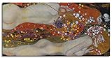 ARTland Alte Meister Wandbild Gustav Klimt Wasserschlangen II Die Freundinnen Kunst Leinwandbild Art Nouveau & Jugendstil Gemälde Kunstdruck auf Leinwand 75 x 150 cm B5MK
