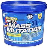 MEGABOL MASS MUTATION Protein Pulver | 2270g je Eimer | Whey Mass Gainer Eiweiß Muskelaufbau Kraftsport Body Building | Nahrungsergänzungsmittel (Vanille / vanilla)