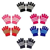 BESPORTBLE 6 Paar Kinderhandschuhe Volle Finger Strickhandschuhe Warmer Handschuh für Jungen Und Mädchen