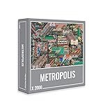 Cloudberries Metropolis - Detailliertes und anspruchsvolles 2000 Teile Puzzle für Erwachsene mit cooler 3D Stadtkarte und Architektur-Motto