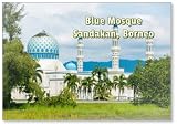 Kühlschrankmagnet Blaue Moschee in Sandakan, Borneo,